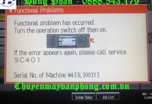 Máy Ricoh 3352 báo lỗi SC401